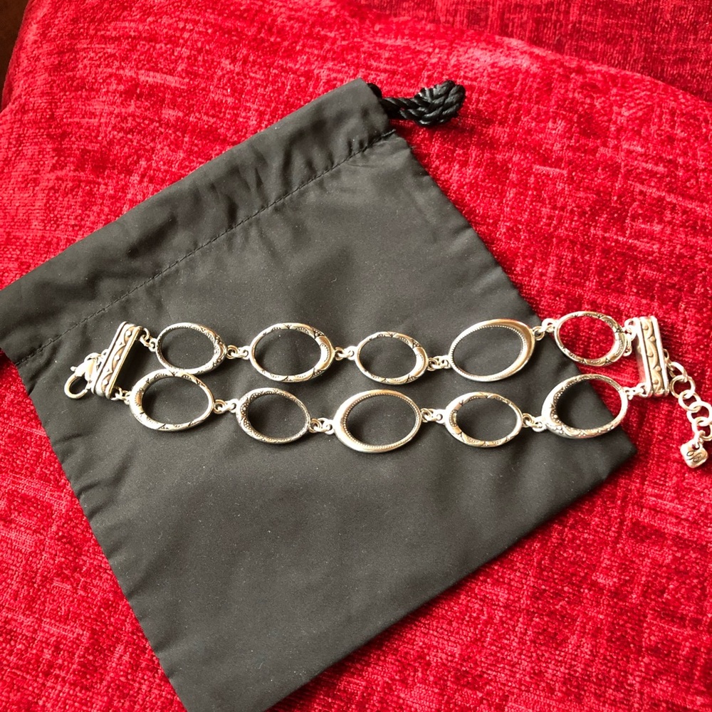 Brighton double chain link bracelet
